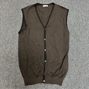 BALMAIN Mens Lightweight Wool Blend Sweater Vest